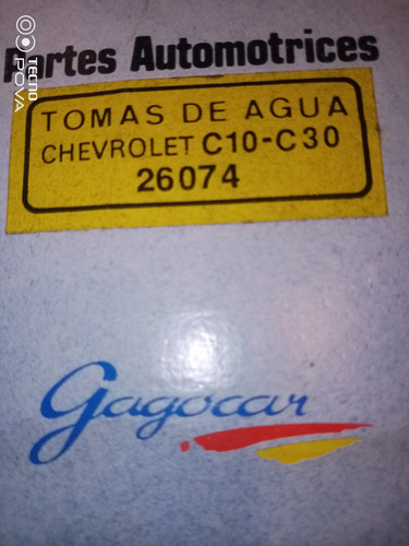 Toma De Agua 26074 / Chevrolet C-10 / C-30 