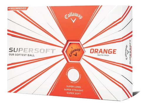 Pelotas Bolas De Golf Callaway Supersoft Naranja Mate