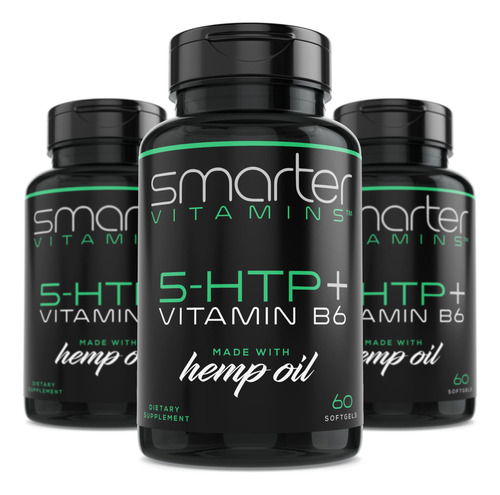 Paquete De 3 Unidades De 200 Mg 5-htp + Vitamina B6, Relaja.