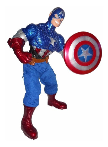 Boneco Capitão America Uniforme Azul Premium - Mimo