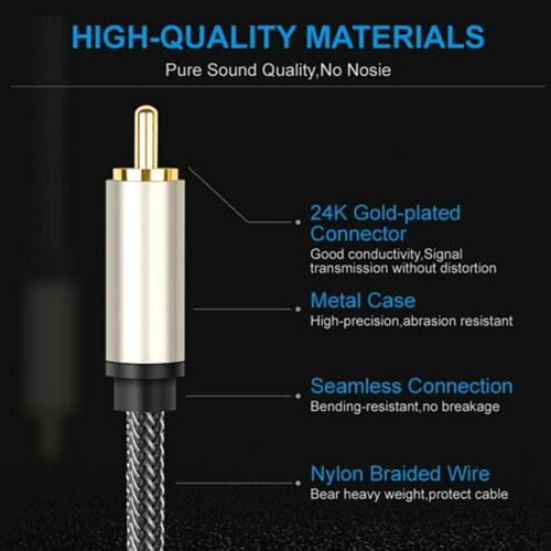 ( Cable Coaxial De Audio Digital Rca Macho A Macho Subwoofer