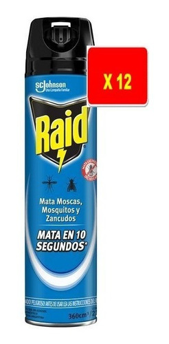 Mata Moscas Y Mosquitos _raid X 12 Unidades