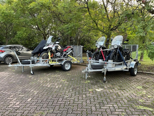 Tráiler Para 2/3 Motos Medianas Homologado Y Patentable