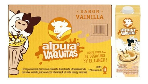 Alpura Vaquitas Leche 100% De Vaca Sabor Vainilla Adicionada