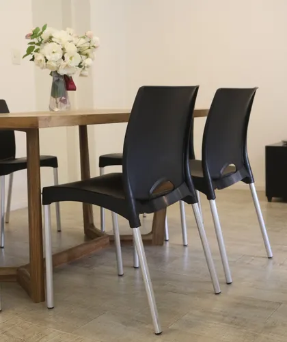 Silla de comedor Garden Life Boston color negro
