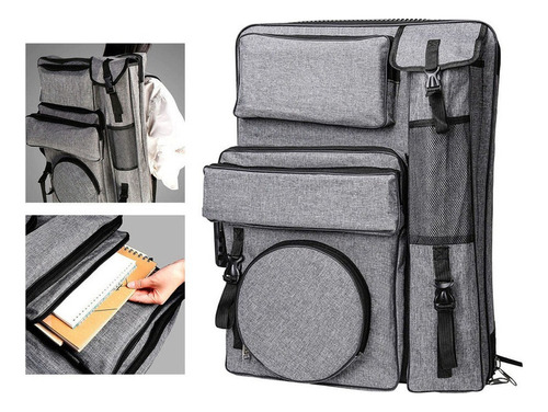 Suministros De Arte Bolsa De Lona Para Pintar Color Gris