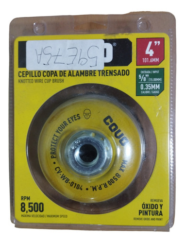 Disco Cepillo Trenzado P/esmeril 4 .1/2 X 5/8 (cv-wb-0104)