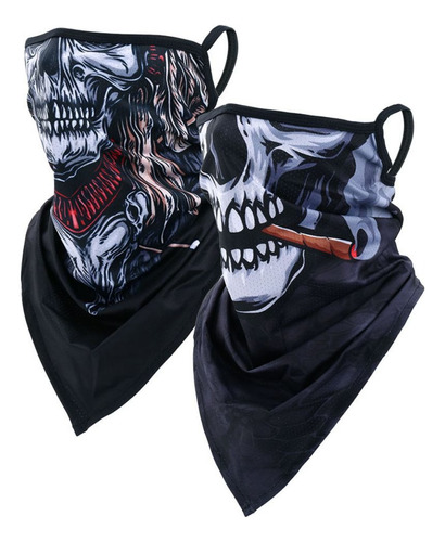 2 Pack Bandana Máscaras Motociclista Deportiva Ciclismo Sol