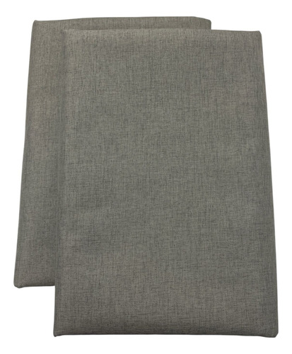 Cortinas Blackout Lino | 2 Paños 210x135 Gris Grafito