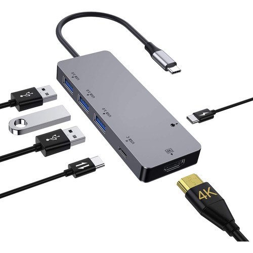 Hub Usb C  Adaptador Usb C Zedela Con 3 Usb 3.0  4k Usb C A 