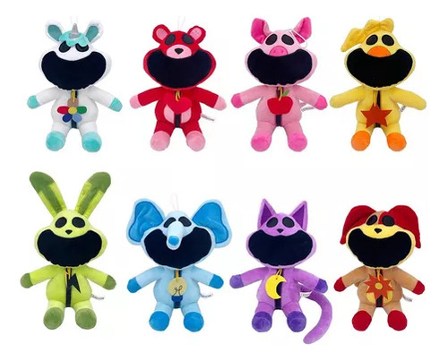 Peluche De Animalito Sonriente De 25-30 Cm 8 Piezas