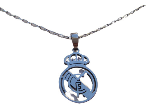 Dije Y Cadena Acero Escudo Real Madrid España