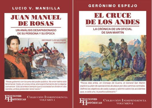 Imagen 1 de 3 de Combo: Juan Manuel De Rosas Y El Cruce De Los Andes