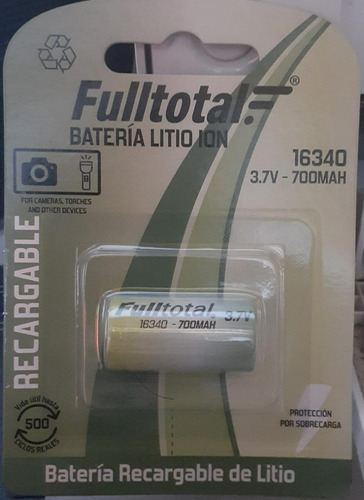 Imagen 3 de 4 de Cr-123 Pila Recargable 700mah Blister
