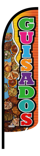 Bandera Publicitaria Guisados Cazuelas (4x1)completa Guisado Colores