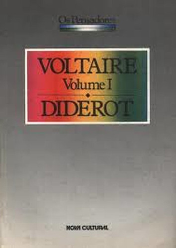 Livro Coleção Os Pensadores - Voltaire / Diderot - Volume 1