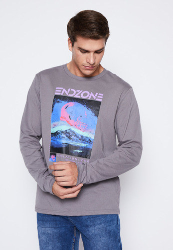 Polera Hombre Gris Fluor Family Shop