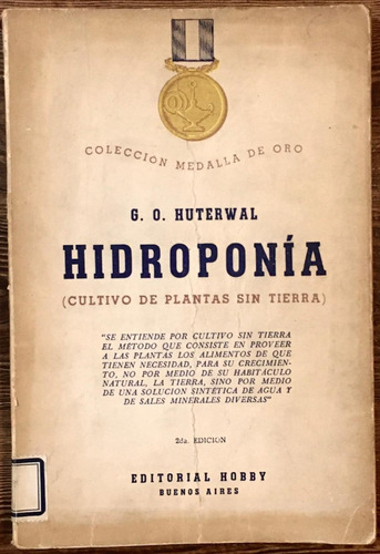 Hidroponia.  Cultivo De Plantas Sin Tierra. (hobby) 1956