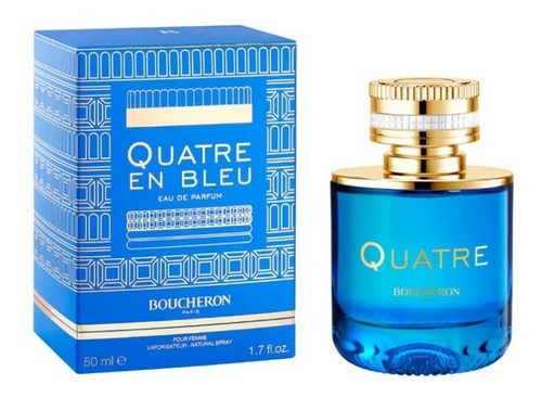 Boucheron Quatre En Bleu Edp 50ml Feminino + Amostra De Brinde