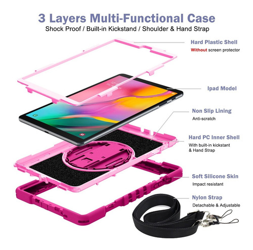 Imagen 7 de 9 de Funda Tablet Para Samsung Tab A 10.1 (2019) Sm-t510 Sm-t515
