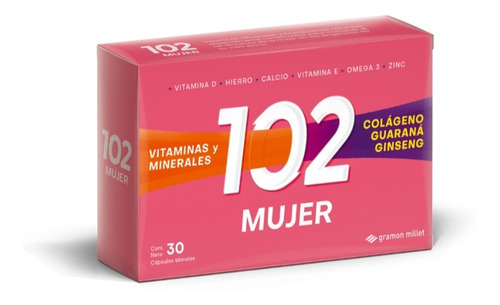 Suplemento Dietario 102 Mujer X 30 Cápsulas Blandas