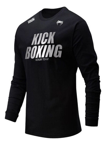 Remera Plata Ufc Venum Kick Boxing M/larga Estampa Vinilo