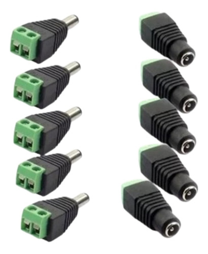 Pack X50 Conector Macho De Poder Dc Cámaras 25x M 25xh