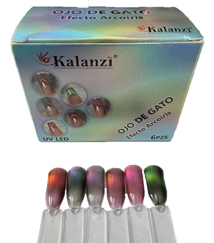 Gel Ojo De Gato Efecto Arcoiris Kalanzi Uv/led 6pz