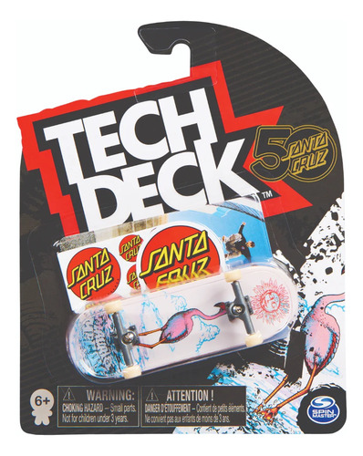 Tech Deck Patineta De Dedos, Santa Cruz Flamingo