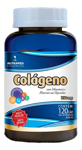 Colágeno Hidrolizado 120 Capsulas + Vitaminas Sin Gluten 
