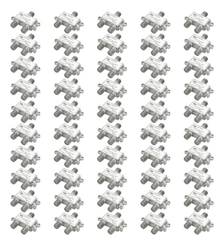 50x Chave Divisor De Antena 2 Saídas 5-900mhz Tv - Pix