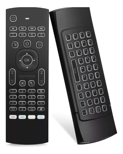 Controle Air Mouse Teclado Luminoso Andróid Tv Smart /pc Box