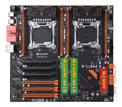 Placa Mãe Huananzhi F8d Plus Dual Cpu X99 Lga 2011-3