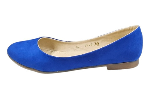 Flats Azul Rey Durazno Balerina Casual Dama