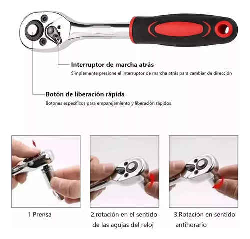 Kit Juego De Dados Set De Desarmadores Manuales 46pcs