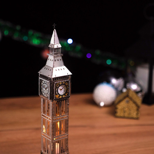 Metal Time Big Ben Reloj 3d Diy The Great Bell Funcional
