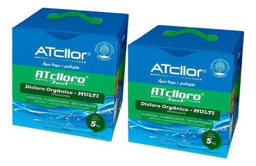 Cloro Algicida Para Piscina 3 Em 1 Atcllor 10kg