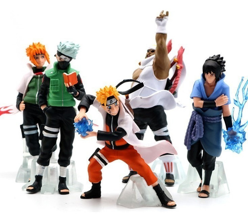 Colección De 5 Muñecas Naruto Uzumaki Kakashi Minato