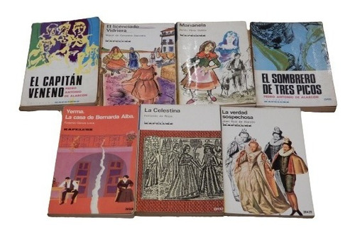 Lote De 7 Libros De La Mejor Literatura Española De Kapelusz