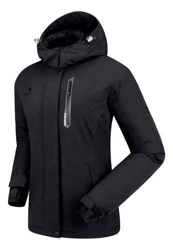 Women's Ski Jacket With Hood Winter Thicken Windproof Rainco