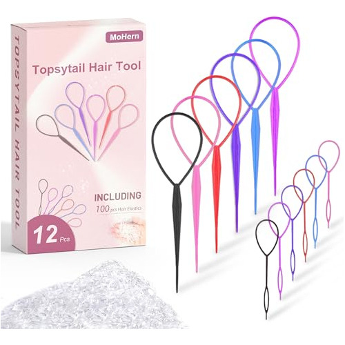Topsy Tail Topsytail Hair Tool, 12 Pcs Hair Pull 11kxt
