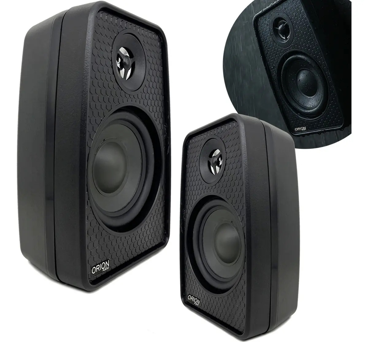 2 Caixas Som Ambiente Resistente Água140w 8 Ohms Pretas