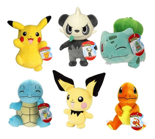 Peluches Pokemon Go 20cm Varios Modelos Pikachu Pokemones