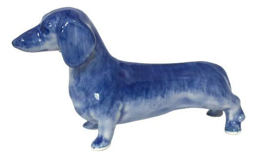 Figura De Perro Salchicha De Cerámica Casa De Muñecas Del.