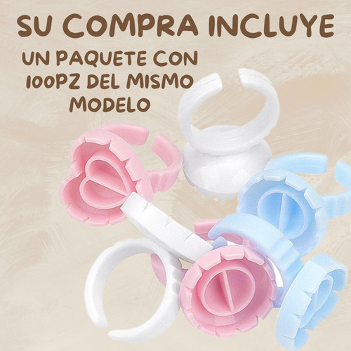Anillo Para Pegamento Pestañas Soporte Ajustable Set