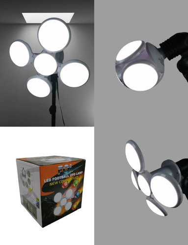 Lampara Led Football Plegable Alta Potencia E-27 Luz Blanca 