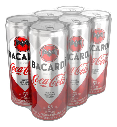 Refresco Coca-Cola Bacardí En Lata 355 ml Pack X 6