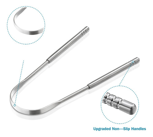 3 Pcs Metal Tongue Scraper, Tongue Scrapers For Adults,