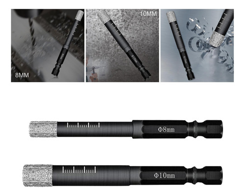 Conjunto De Brocas Secas Para , , , 10mm + 8mm
