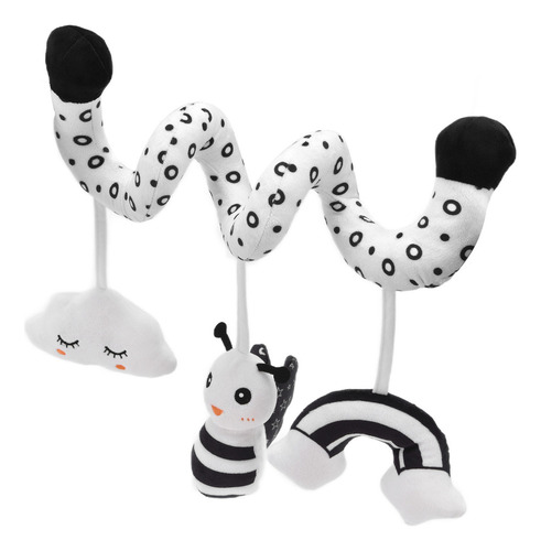 Wan Cochecito De Bebé For Cuna En Espiral, Negro Y Blanco